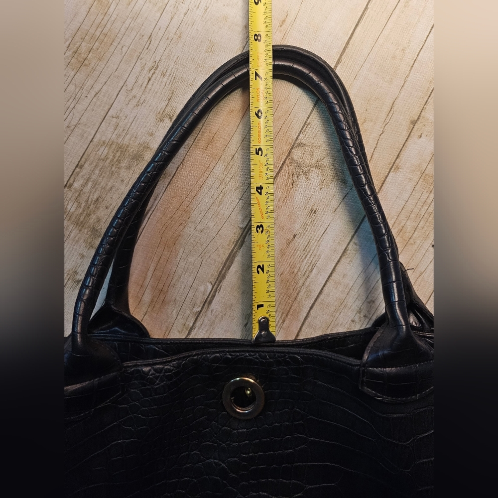 [Betty Barclay] Black Leather ♡♡ Over The Shoulder Purse - Picture 14 of 16